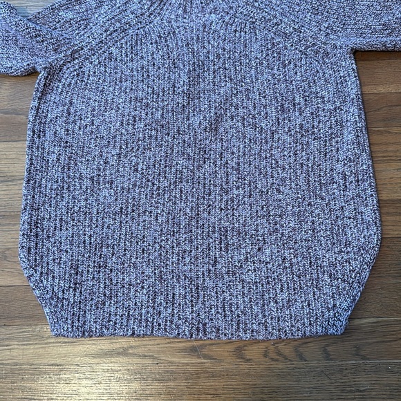 Loft maroon/white marled mock neck sweater. Size S. - Picture 8 of 10